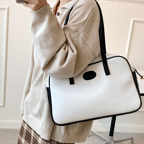 Korean fashion texture handbag new trendy women's bag large capacity commuter bag women's ins casual popular bag