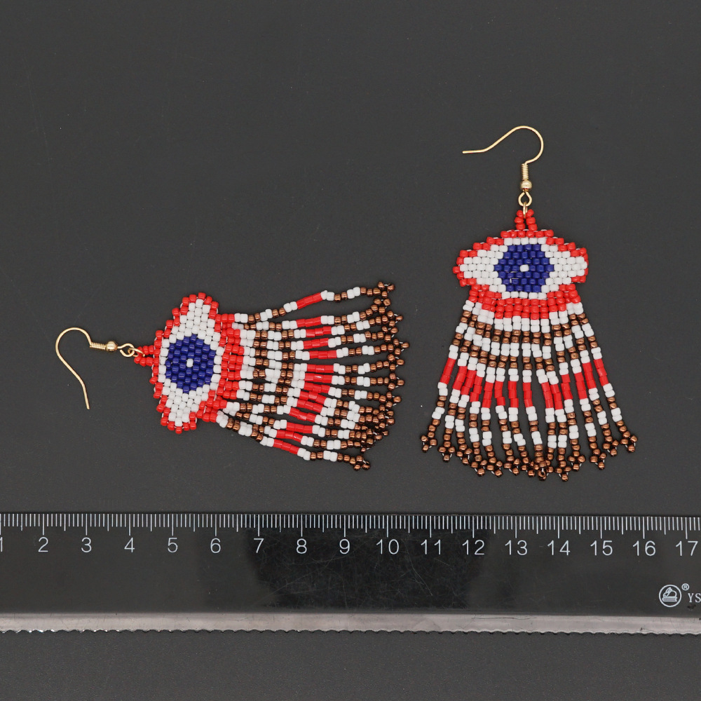 Simple Turkish Blue Eyes Fashion Beaded Earrings display picture 10