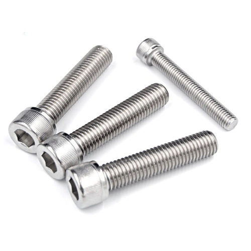 304 stainless steel cylindrical head hexagon socket screw DIN912 cup head bolt nail M1.6 M2M2.5M3M4M5M6