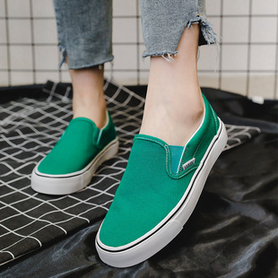 Women's canvas shoes, Korean style fashionable slip-on shoes for spring and autumn, old Beijing cloth shoes, casual flat shoes for lovers