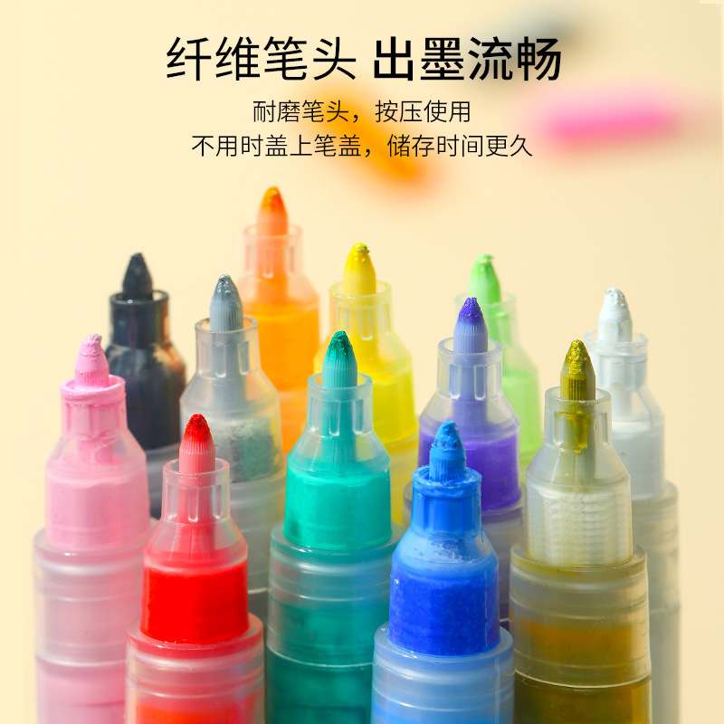 Graffiti pluma de pintura de uñas pluma de acrílico marcador de color de secado rápido Internet celebridad nueva herramienta de pintura de uñas sin luz