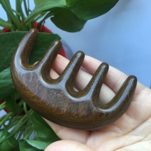 Massage wood combs the head meridian combing sandalwood five -finger five -tooth tendon head therapy five meridian wood comb Mother's Day gift comb