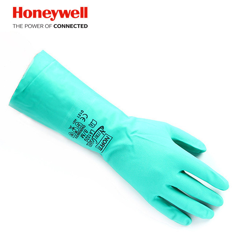 霍尼韦尔 LA102G 无衬丁腈手套耐酸碱防化耐油工业