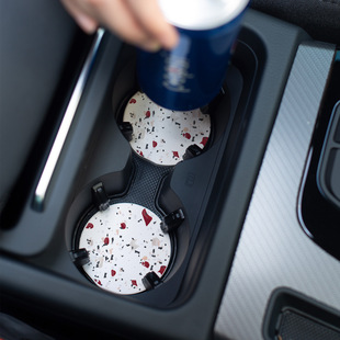 Car Car Cup mat door slot mat universal non-slip heat insulation mat water cup holder cute car interior decoration kulomi