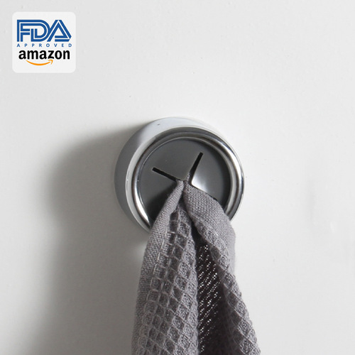Creative Round Towel Hooks Strong Adhesive Kitchen Wall Mount No Drill Hole Traceless Adhesive Hook Dorm Hook In Stock
