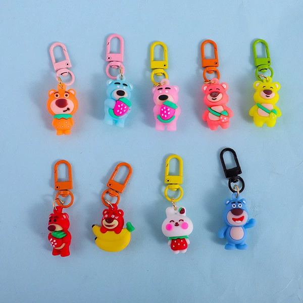 Small Strawberry Bear Color Buckle Mixed Hair