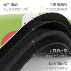 Cartoon Kitchen Countertop Drain Mat, Household Bowl Plate Drying Mat, Wine Tea Bar Absorbent Cup Mat, Washable Insulating Mat