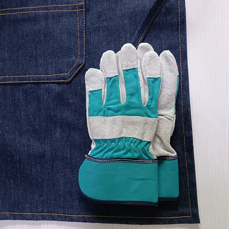 Children's carpentry for kindergarten, denim set, apron, gloves, sleeves, sleep mask 4
