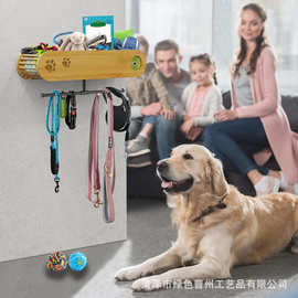 木制宠物牵引绳收纳架遛狗绳用品置物架玄关处杂物收纳壁挂式整理