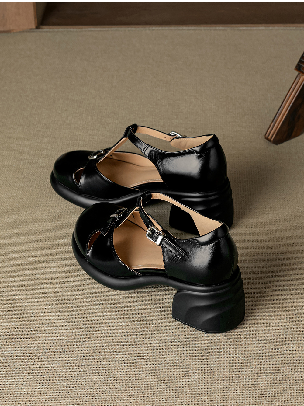 Sandal cao gót nữ mũi nhọn bít đế dày gót 6 cm phong cách đơn giản — đen chi tiết 21