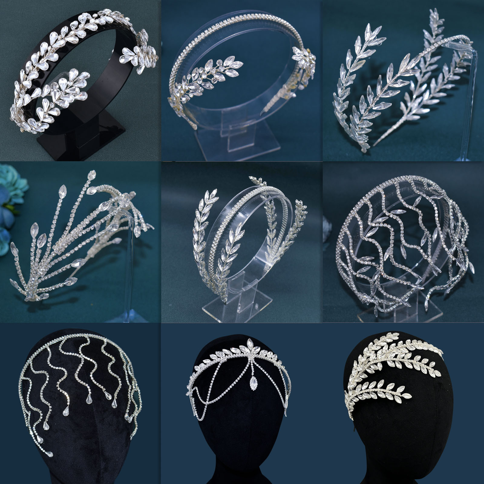 30g Weight Hair Band Hair Accessories Type Rhinestones Inlay Material 1 Piece Quantity Iron Material Leaf Pattern All Seasons Season Women's Gender Elegant, Glam, Bridal Style Elegant Glam Bridal Women's Leaf Rhinestone Crown Jewelry Headband 无