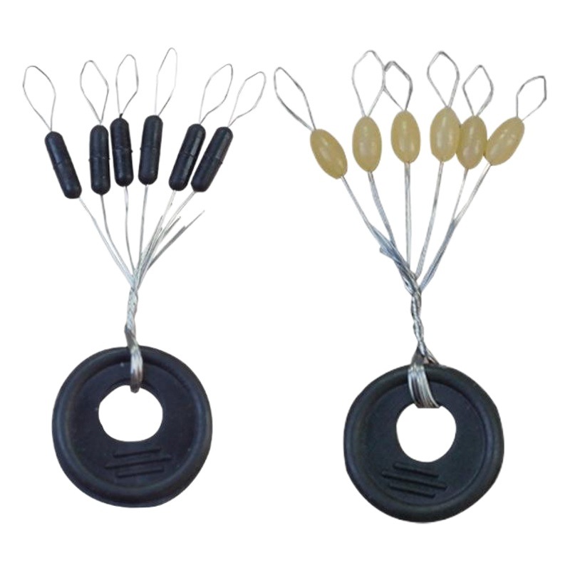 Silicone Olive Type Space Bean Competitive Fishing Space Bean Black Cylindrical Space Bean Fishing Gear Fishing Accessories