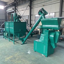 大型秸秆饲料颗粒机 牛羊兔鱼饲料颗粒生产线 花生秧豆秸制粒机