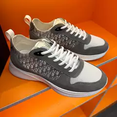 2025 new summer shoes men's transparent mesh stitching cowhide breathable board shoes mesh low casual sneaker