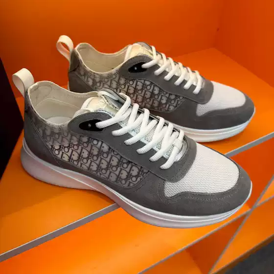 2025 new summer shoes men's transparent mesh stitching cowhide breathable board shoes mesh low casual sneaker