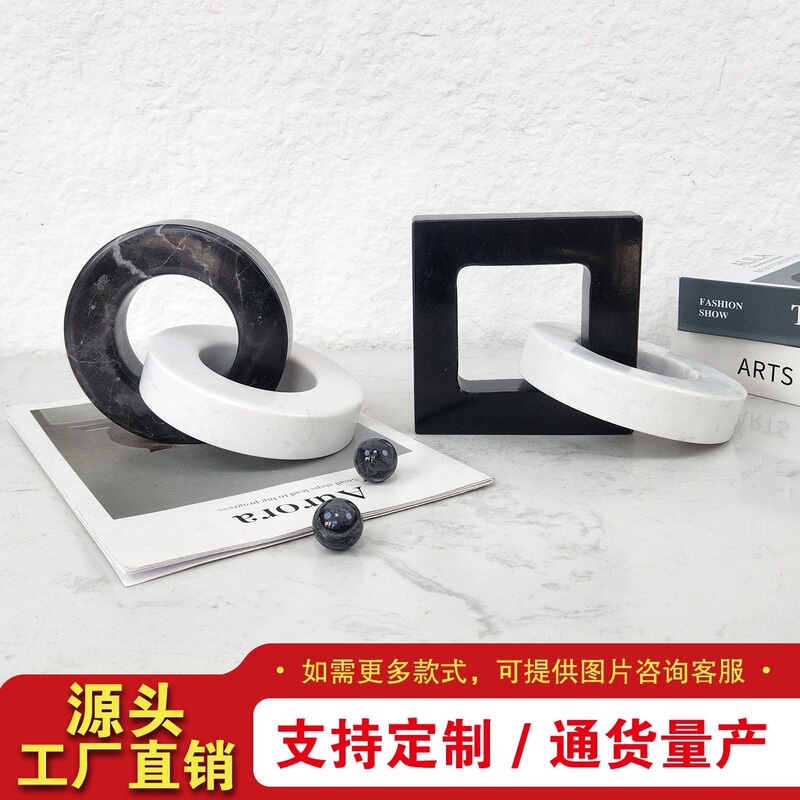 Wabi-Sabi Style Minimalist Creative Marble Geometric Ornament Modern Home Decor Splicing Desktop Display Bookend Light Luxury Wabi-Sabi Style Minimalist Creative Marble Geometric Ornament Modern Home Decor Splicing Desktop Display Bookend Light Luxury