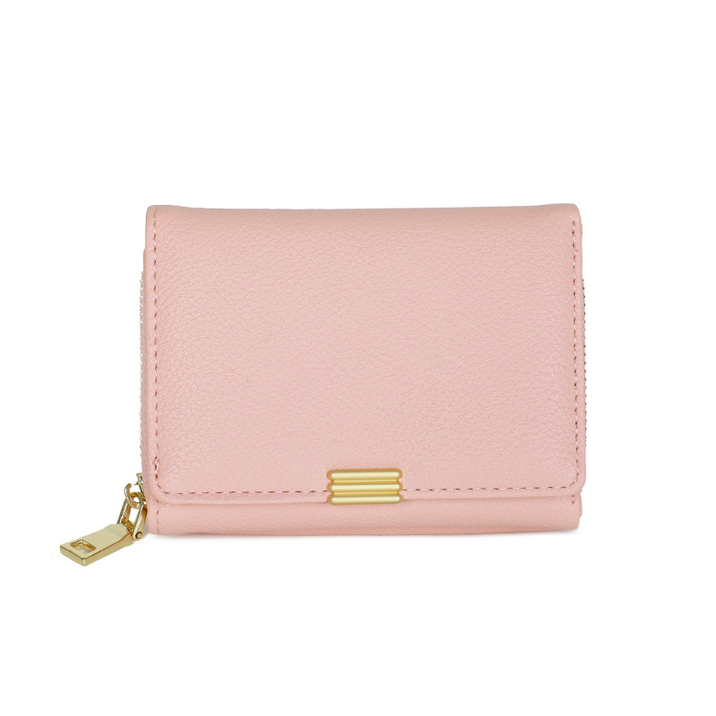 Bolso de mano de mujer nuevo estilo multi-tarjeta en nicho de viento monedero de mujer de color sólido mayorista monedero de mujer sensación alta