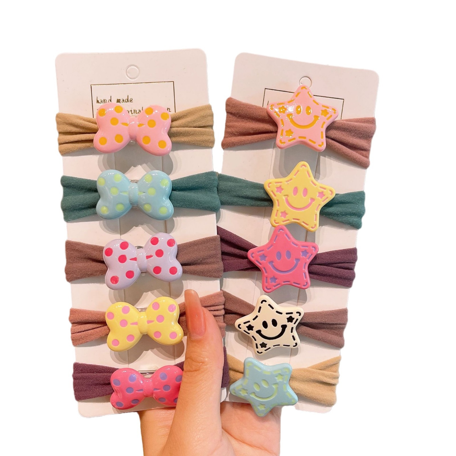 Niños arco ondulado punto ancho anillo de cabello chicas estrellas correa de cabello chicas no lastimas correa de cabello atado correa de cabello adornamiento para el cabello