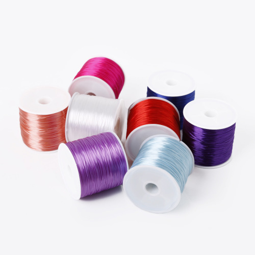 0.7mm flat crystal string for beaded bracelets, elastic cord, DIY handmade jewelry components, stringing thread for bracelets