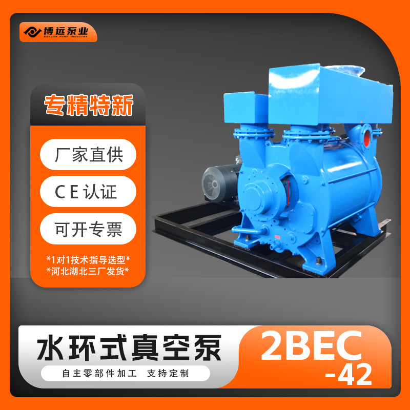 冀真2BEC42水环真空泵铸铁不锈钢真空干燥设备机组液环泵博远泵业