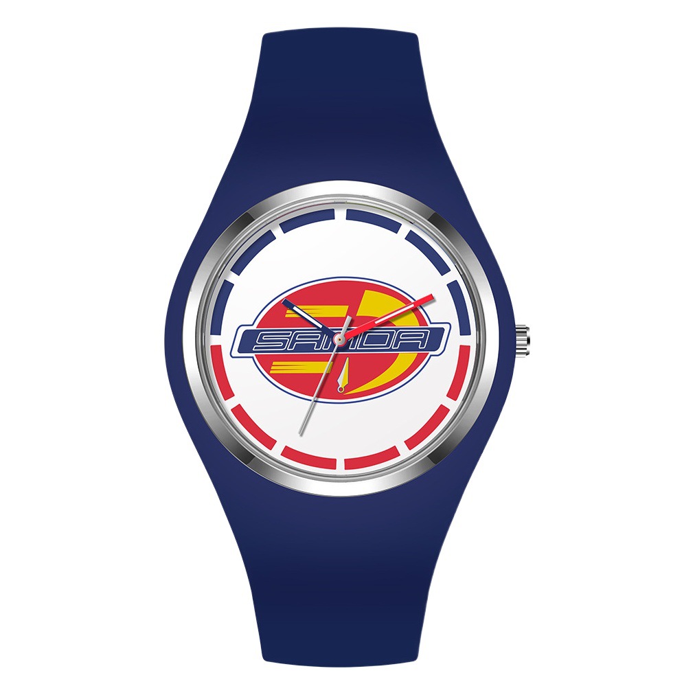 SANDA 6077 nueva correa de silicona movimiento cuarzo simple ocio deportes reloj regalo estudiante