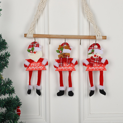 New cross-border Christmas decoration tags, Christmas snowman elk pendants, Christmas scene decoration tag accessories