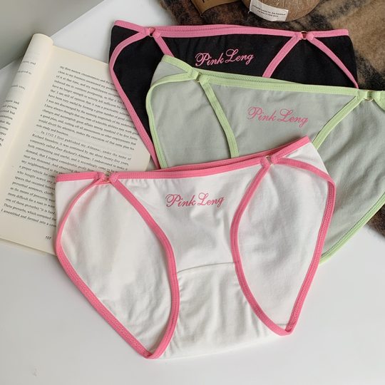 Sweet dopamine girl cotton underwear cotton crotch girl low waist 2023 new sexy pure desire triangle shorts