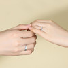 Silver ring for beloved suitable for men and women, adjustable fashionable jewelry, accessory