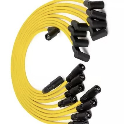 Yellow 9-piece high performance spark plug wire for Cadillac 1996-2002 Chevrolet GW V8