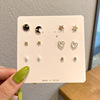 Brand set, fashionable cute universal earrings, bright catchy style