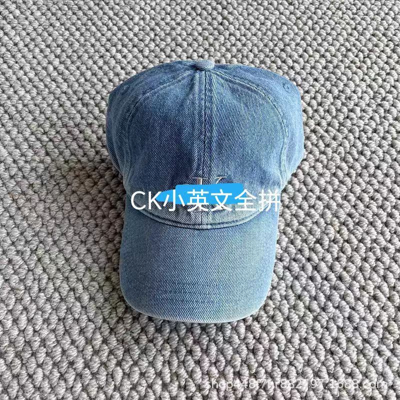 CK帽子刺绣字母棒球帽女同款百搭牛仔帽鸭舌帽加宽显脸小夏季遮阳|undefined