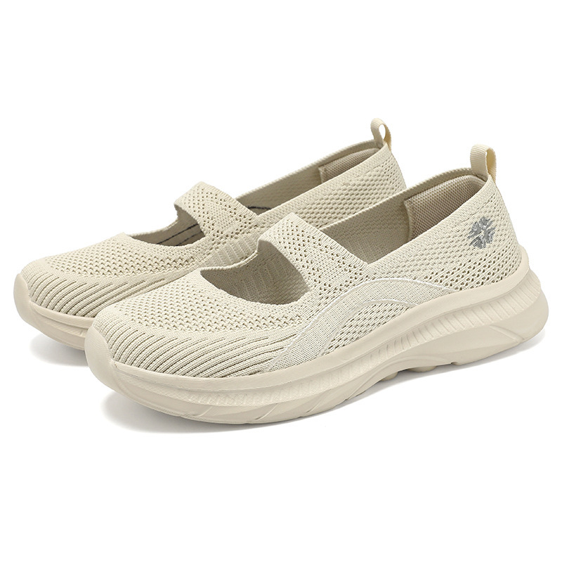 Summer New Style Zen Women's Shoes for Middle-Aged and Young People, Lightweight Soft-Soled Sports Walking Shoes, Versatile Casual Shoes, Breathable Mom Shoes