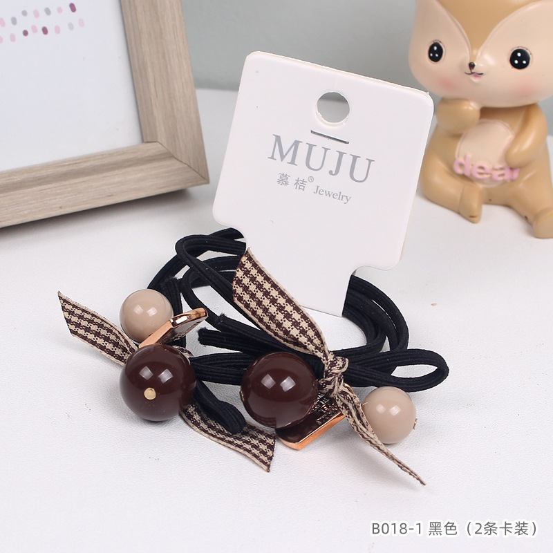 [Carga de tarjeta] sensación de alto nivel coreano de cabello de código de barras de moda de alta elasticidad de cabello anillo de cabello correa de cola de caballo