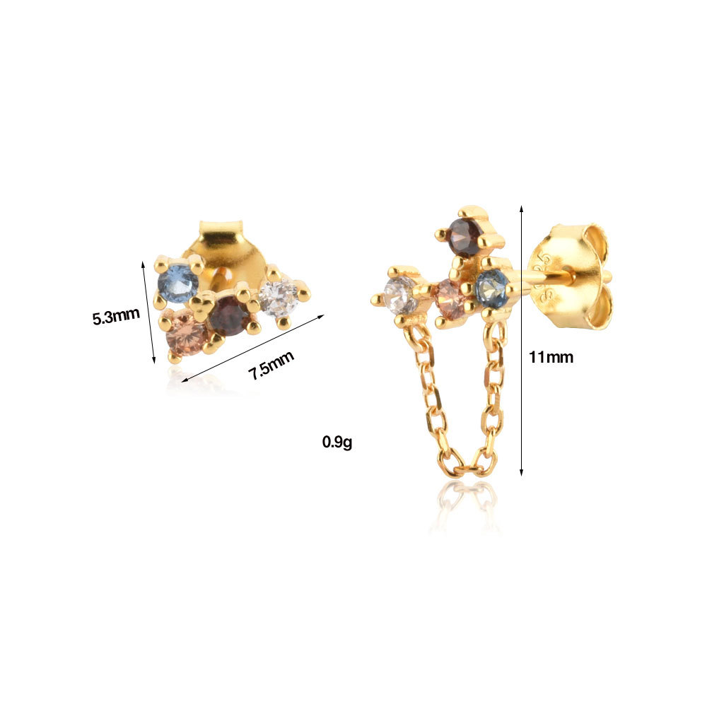 1 Paar Einfacher Stil Geometrisch Überzug Sterling Silber 18 Karat Vergoldet Reif Ohrringe Tropfenohrringe Ohrstecker display picture 4