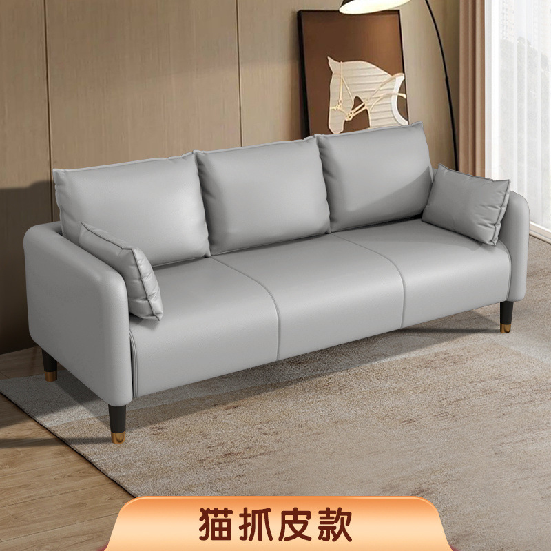 Sofá de piel de gato pequeño tipo sala de estar doble triple alquiler apartamento simple tienda de ropa en línea popularidad pequeña