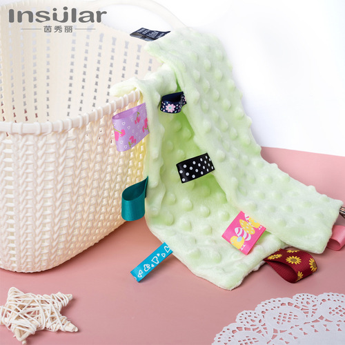 Insular Baby Dou Dou Tag Soothing Towel Newborn Dou Dou Handkerchief Baby Soothing Lullaby Handkerchief