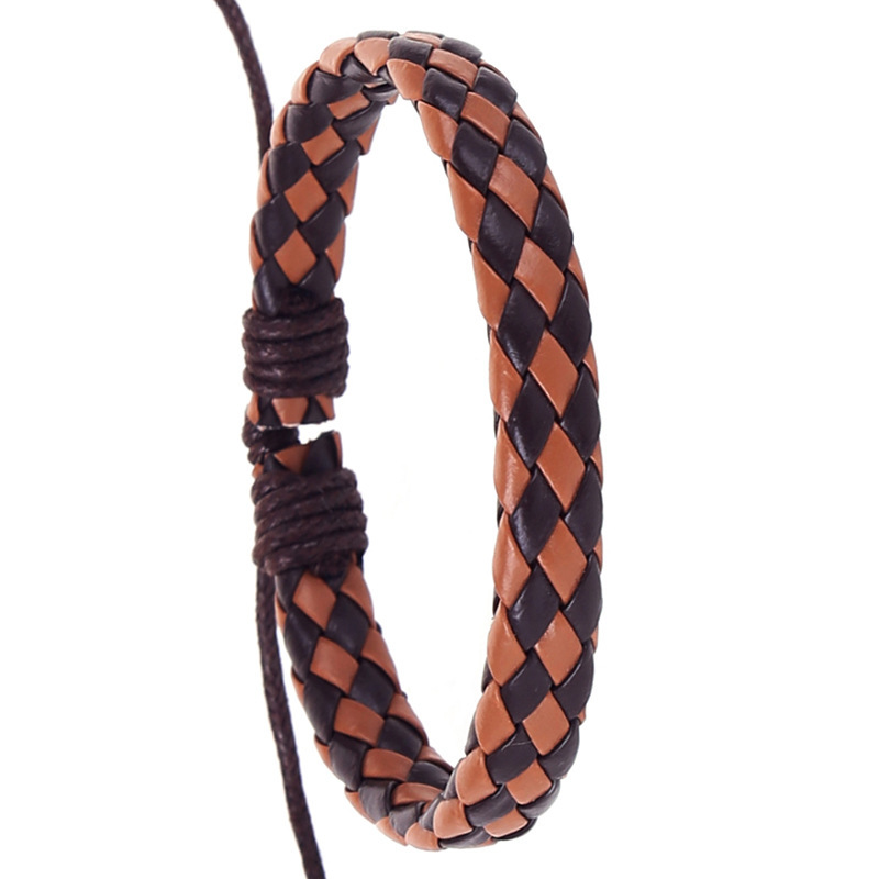 Herren Quarzuhr Casual Zwei Augen PU Lederuhr Mode Allgleiches Quarz Business Watch Anzug Gewebtes Armband_voghion.com
