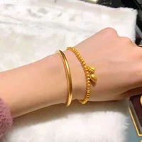Женский браслет древнего наследия 24K, два поколения стручков лотоса, золотой браслет 999 пробы, браслет для пары, популярный подарок для подруги, бесплатная доставка