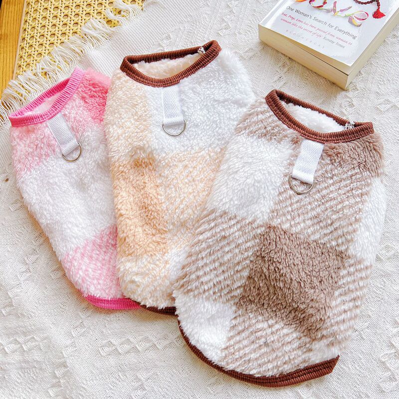 Autumn and Winter Pet Cat Teddy Bixie Keki Golden Hair Small Medium and Large Dog Dog Clothes Comfortable Plush Warm Clothes