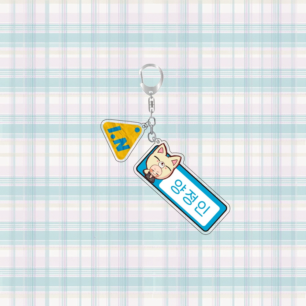 Аcrylic Idol-Style Keychain Set, 20 Character Designs, Double-Charm Metal Ring, 3.5 g