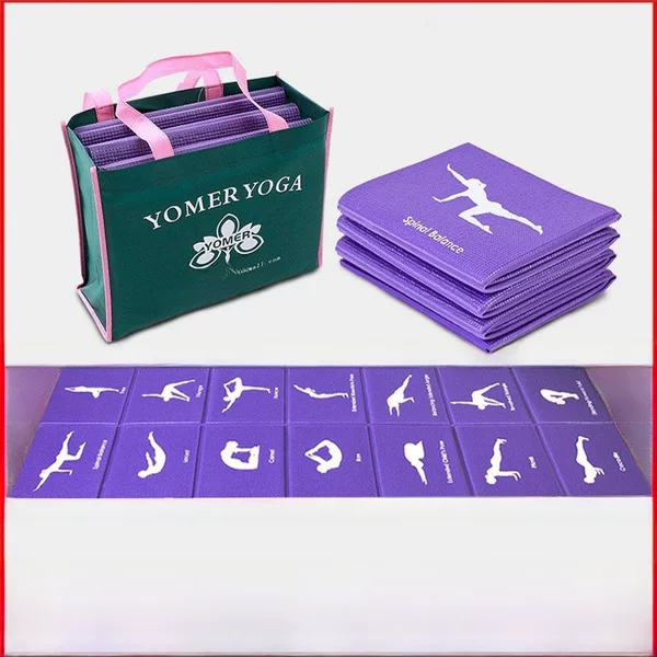 Folding Yoga Mat Cross-Border Professional Thickened Student Nap Mat Yogamat Portable Yoga Mat