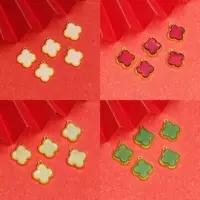 Новый стиль сплава клевер подвеска Ping Luck четыре клевера diy ручной работы браслет ожерелье украшения