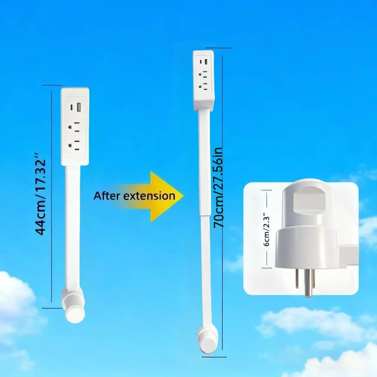 Nuevo producto transfronterizo Electric Outlet Extender toma de corriente sofá mesilla de cama extender