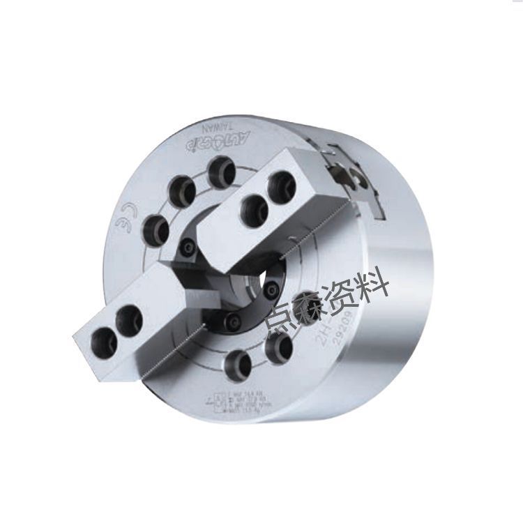 台湾佳贺油压卡盘2H-206A5嘉贺二爪大通孔中空液压动力车床卡盘