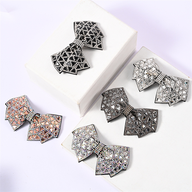 Lady Bow Knot Rhinestone Hair Clip 1 Piece display picture 1