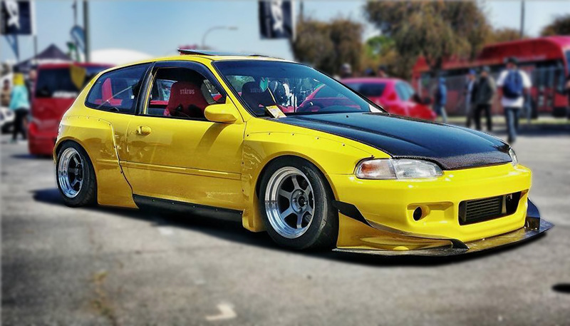 Suitable for Honda Civic Eg Modification Parts Rocket Rabbit Full Wide Body Kit Fiber Personalized Restyling