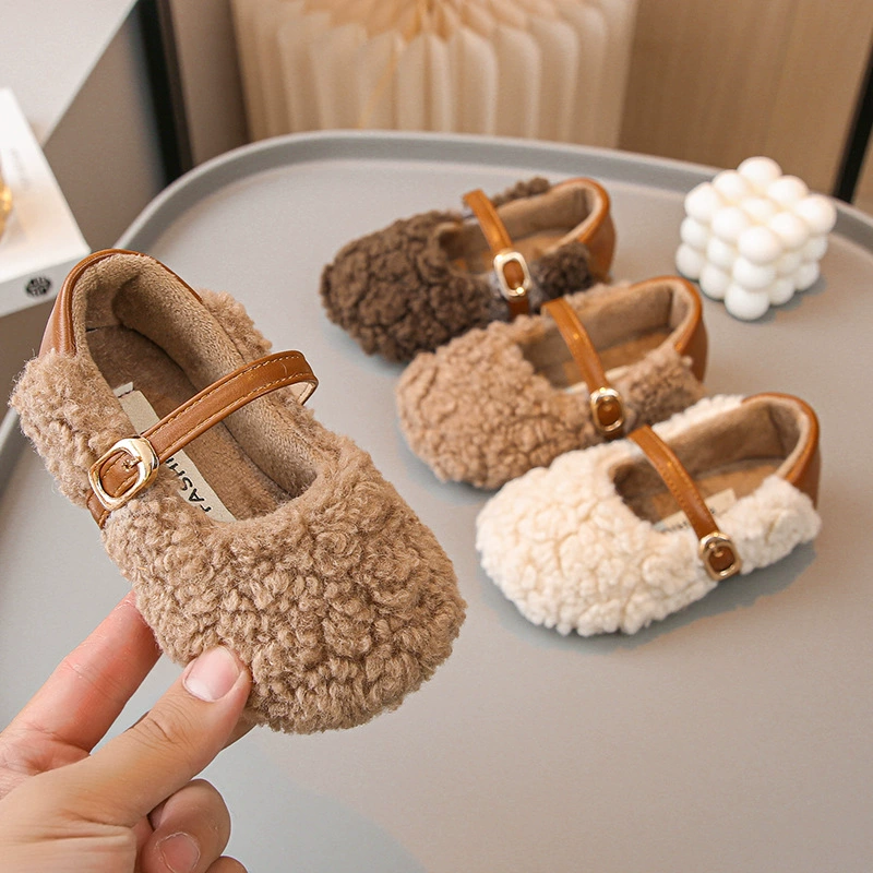Детская обувь в Корейском стиле, Детская Хлопковая обувь для девочек, новинка зимы 2023, детская обувь принцессы Мао, детская обувь из двух хлопков, модная