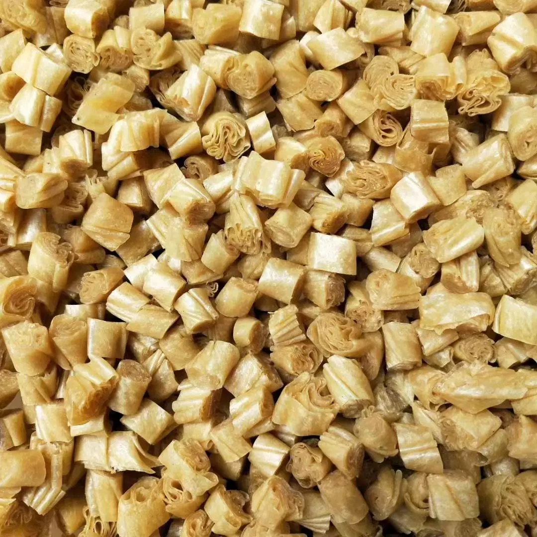 厂家直供酸辣粉料包豆筋丁干豆丁豆制品干货豆筋棍辣条原料