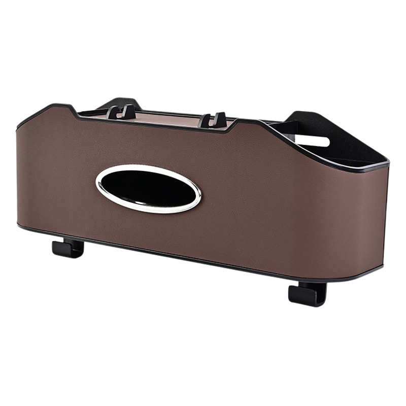 Logotipo personalizable coche silla trasera caja de almacenamiento caja de tejido coche taza de agua titular asiento trasero caja de almacenamiento coche decoración interior