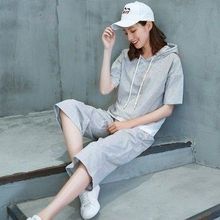 欧洲站休闲运动服套装女2025春夏季新款时尚潮两件套宽松加大码